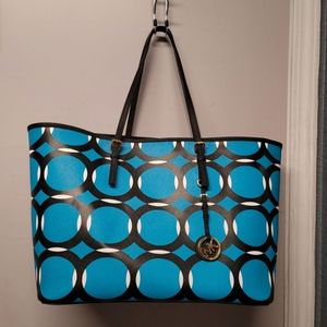 Blue/Black/White Large Michael Kors Tote